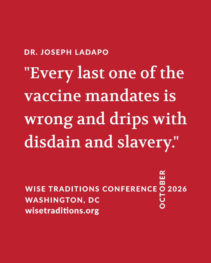 WestonAPrice's tweet photo. Dr. Joseph Ladapo will present the keynote at our Wise Traditions conference that'll be held October 16–18 in DC. Aaron Siri was scheduled to present, but unfortunately, he had a family commitment that entire weekend that he could not miss! We hope to hear from him another time. Meanwhile, we very much look forward to Dr. Ladapo's presentation. He is one of 40 speakers we hope you'll join us to listen to: https://t.co/bqdbemNTV4

Follow @FLSurgeonGen