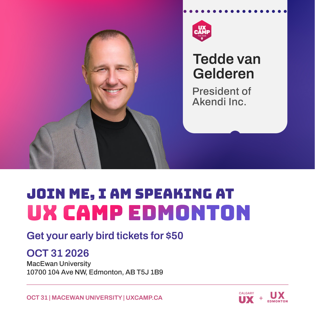 uxyeg's tweet photo. 🎤 Speaker Announcement: Tedde van Gelderen
Strong teams don’t just share ideas, they align around them. Learn to lead focused sessions and build real alignment.
📅 Oct 30 and 31
📍 MacEwan University
🎟️ Get your early bird ticket https://t.co/KWnvQrD12H https://t.co/LeKWzcHxKQ