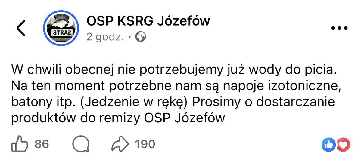 Apel strażaków z OSP Józefów.