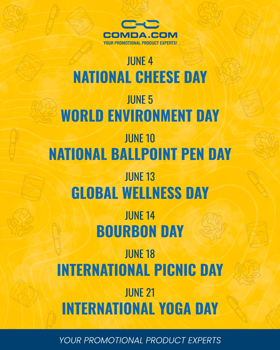 ComdaPromo's tweet photo. June is a big month for awareness and celebration!
 
Whether your brand focuses on sustainability or you're just looking for a fun way to engage with your community, there is something for everyone next month.

Find your June inspiration at https://t.co/tV17qWG8Es https://t.co/E4stgGLNgx