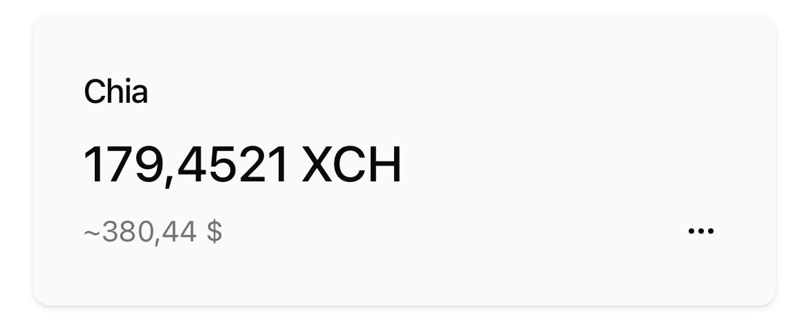 GreenModding's tweet photo. I’m buying 1 $XCH everyday  
Day 178-179 https://t.co/P1EtdJN5pB
