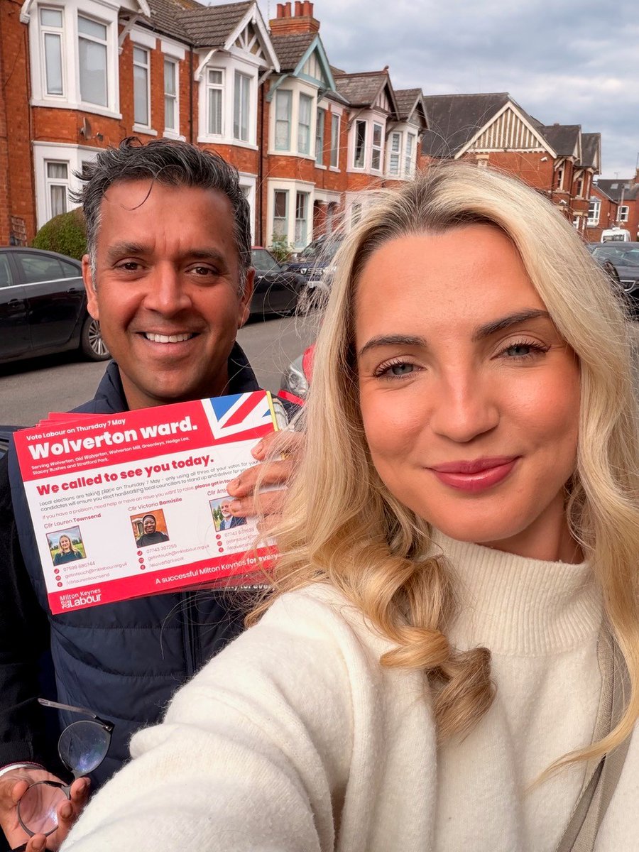 JohnLehal's tweet photo. Positive #LabourDoorstep session in Wolverton, Milton Keynes. Fun fact: MK has the highest recycling rate in the country. Great response for @LaurenJTownsend and the @MKLabourParty team. Lots of laughs with @rosie_wrighting as always. #GOTV https://t.co/SDmnw7mPMr