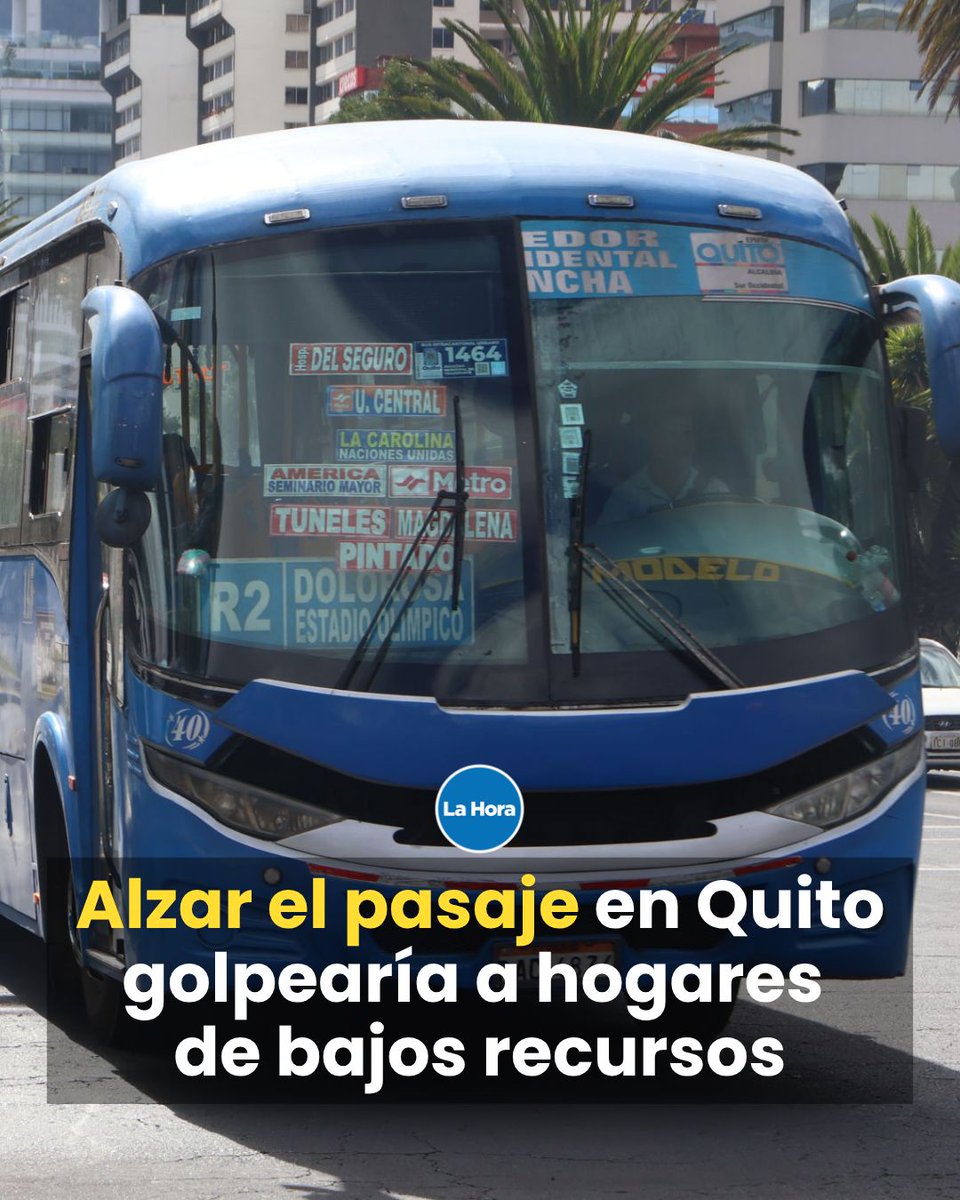 🚌 El alza del pasaje en Quito de $0,35 a $0,45 elevaría el gasto en transporte de las familias de bajos recursos hasta en $77 al mes, lo que presionaría aún más su economía. Te explicamos 👉 lhra.ec/3NYZsrm