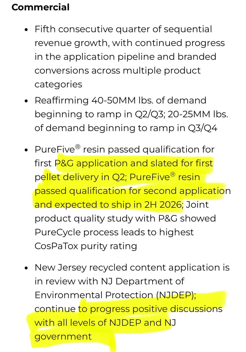 $PCT: IMHO the company now transitions from science-experiment to real-business.
(A first for a recycler) 

- Backlog filling out
- Major Partners 
- Next Gen plant better/cheaper

IMHO $PCT is a Global white-space monopoly w pricing power.