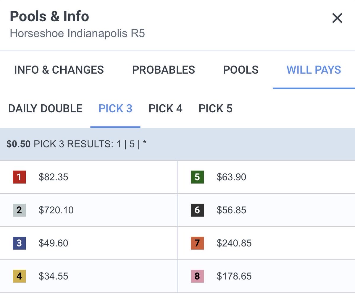 AHPDrew's tweet photo. DD will pays before. 

I expected the 3 to go off around 8-1. But if you look at the P3s….. I see my error. https://t.co/UF5ykJvXbL