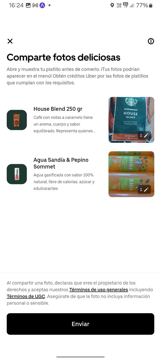 ITILfree's tweet photo. @Starbucks de Coquimno despacha lo que uno no pide,  además no pregunta vean las imagenes:
Del pedido.

@UberEats @Uber_Support https://t.co/yEttuyNXRn