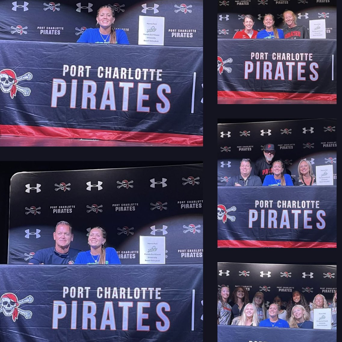 PirateNationPC's tweet photo. Port Charlotte High School beach volleyball player Hanna Hall (Florida Gulf Coast University) signed a letter of intent Tuesday afternoon… https://t.co/MyAYRosCOj