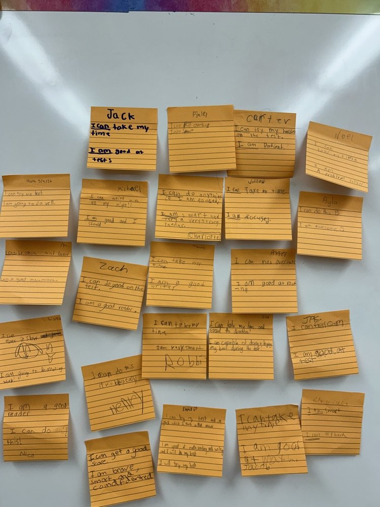 WPSSicomac's tweet photo. 3A sharing positivity and words of encouragement to gear up for state testing! https://t.co/JhbzTQ1uPK
