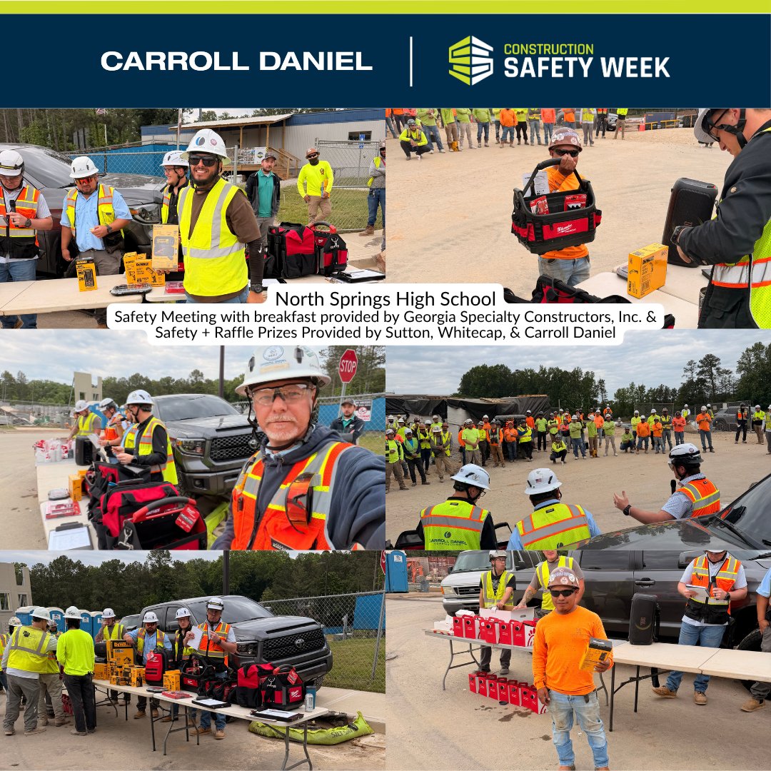 CarrollDanielCo's tweet photo. Day Three of #ConstructionSafetyWeek. Today is all about ownership, taking responsibility for safety on our jobsites and looking out for one another. When every team member is engaged and accountable, we create a stronger, safer work environment for everyone. https://t.co/FJJHuewjRH