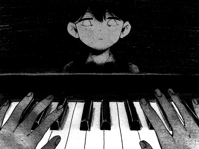 Arjunish's tweet photo. a thought i had in 2021 was that maybe the omori vhs tape and this text from black space 2 are two depictions of the same moment, where sunny mumbles the brand of the piano and takes inspiration for omori's name/design
(also could be why the tape isn't named sunny)

#omori https://t.co/ePcuXWjBaF