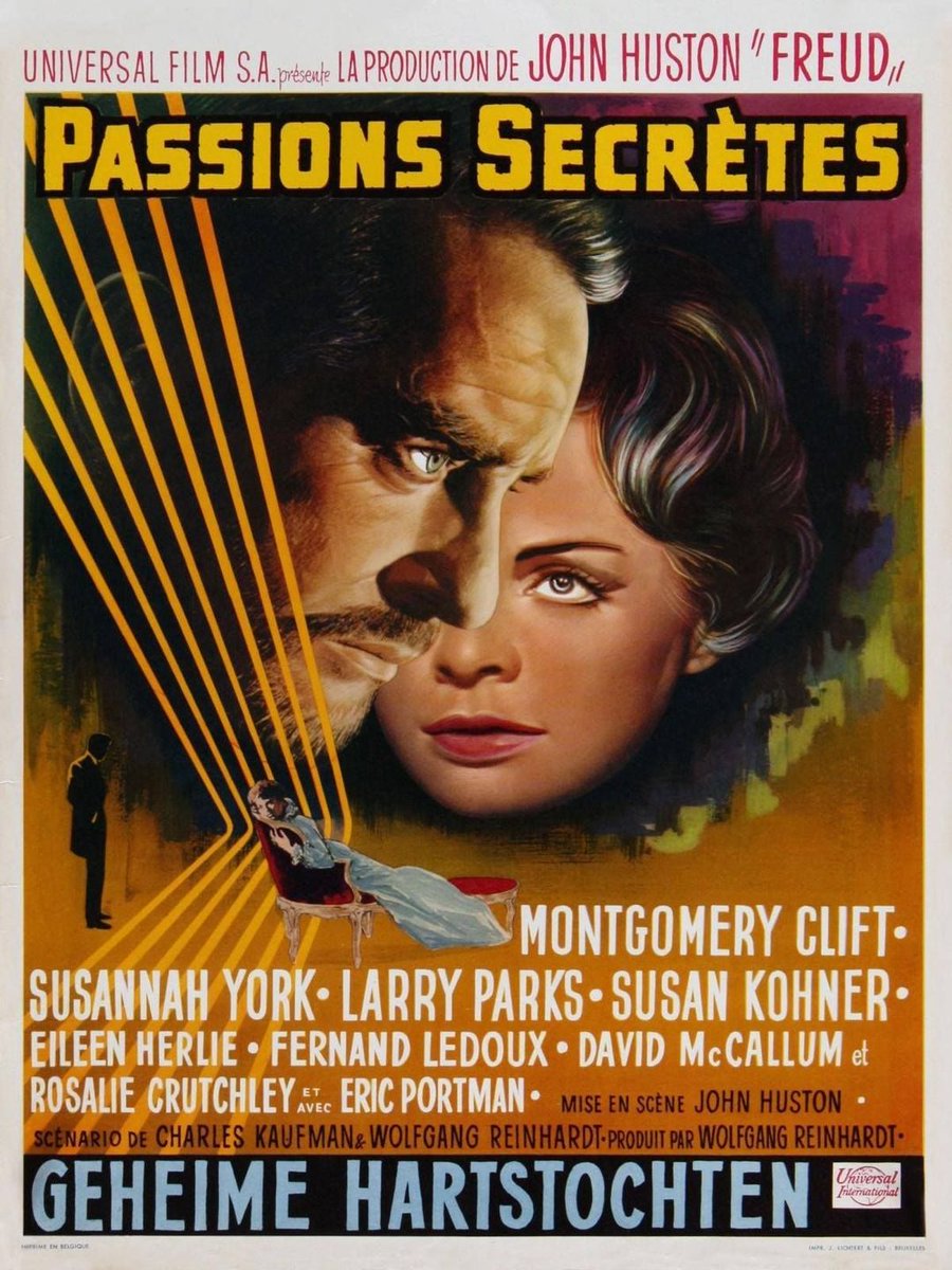 BruceLaBruce's tweet photo. Sigmund Freud, Austrian neurologist &amp; founder of psychoanalysis, was BOTD in 1856 &amp; died in 1939 83. I love Huston's "Freud: The Secret Passion" (1962) starring a craggy, post-car crash Monty Clift as Freud doggedly defending his theories of the Oedipus Complex &amp; Child Sexuality https://t.co/Q8bEvq9yjd