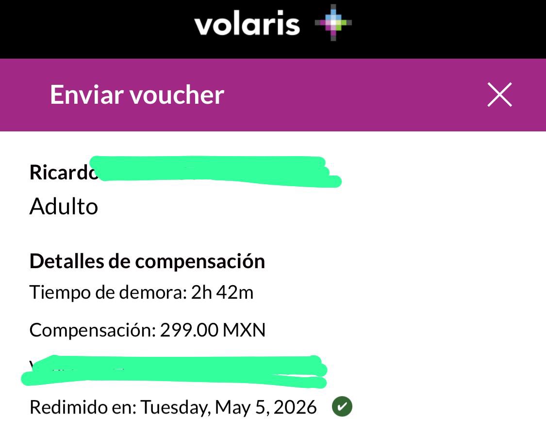 andresgomezh's tweet photo. En el vuelo 740 internacional de @viajaVolaris retrasado mas de 4 hrs nos ofrecieron una compensación de al menos $200 usd claramente Daniel Morales nos oriento, hoy llego el voucher mintiendo con el tiempo de retraso y ofreciendo $299 PESOS!!!! Necesito ayuda @Profeco https://t.co/IyzV3Ogltd