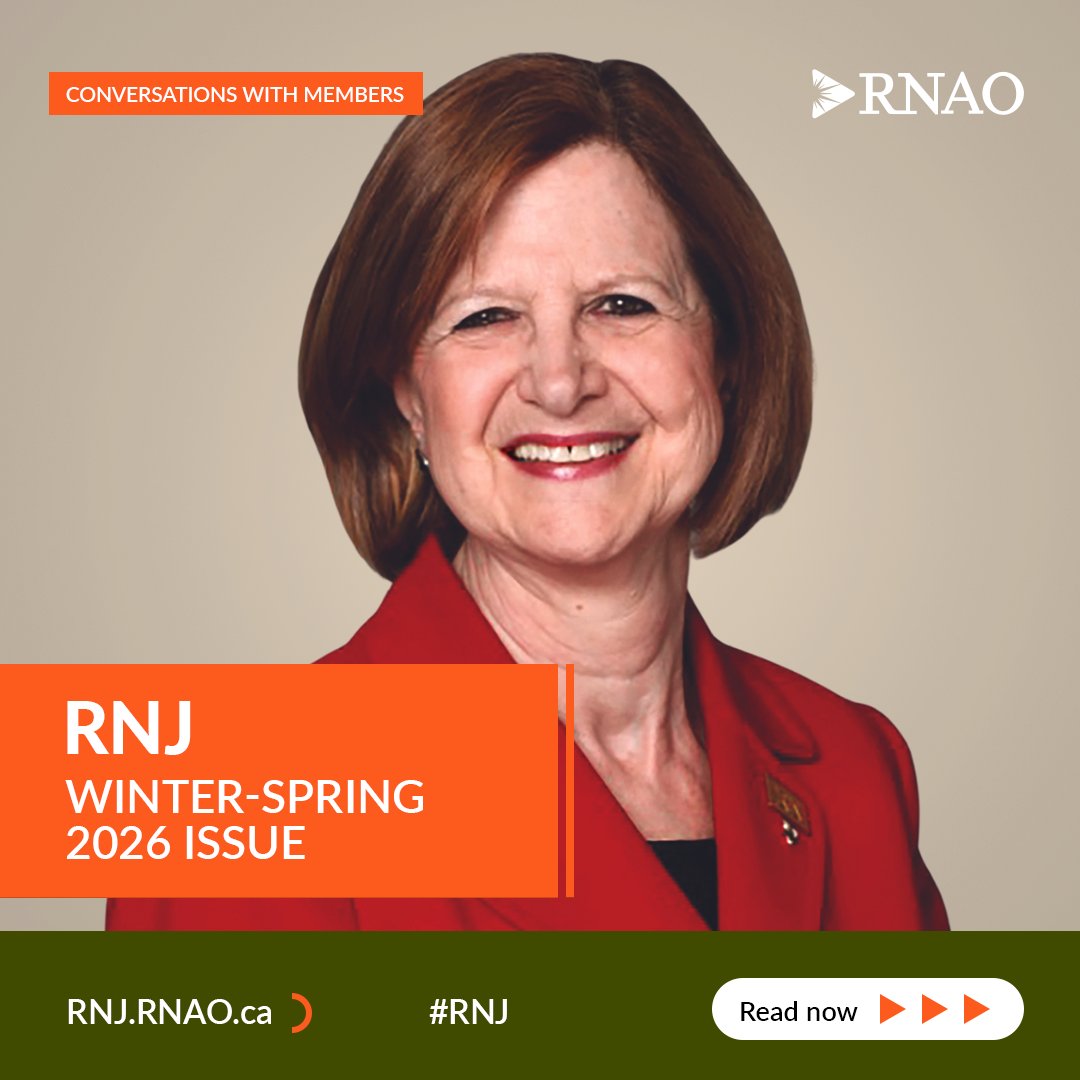 RNAO's tweet photo. Tonight, RNAO CEO Dr. @DorisGrinspun is attending the @RNFOO gala, where she will share an important message about nursing educators and the perspectives of students.
Drawing on her latest #RNJ column, she will speak about the need for nursing education programs to reflect today’s social, cultural and health realities.
Read more: https://t.co/ovHVwpmqFO