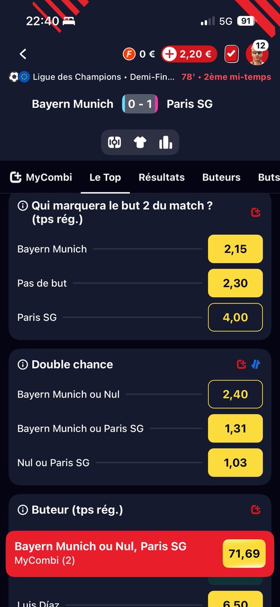 JpZ59Flo's tweet photo. WTF la côte ? @Betclic https://t.co/CNu7MPXBtt