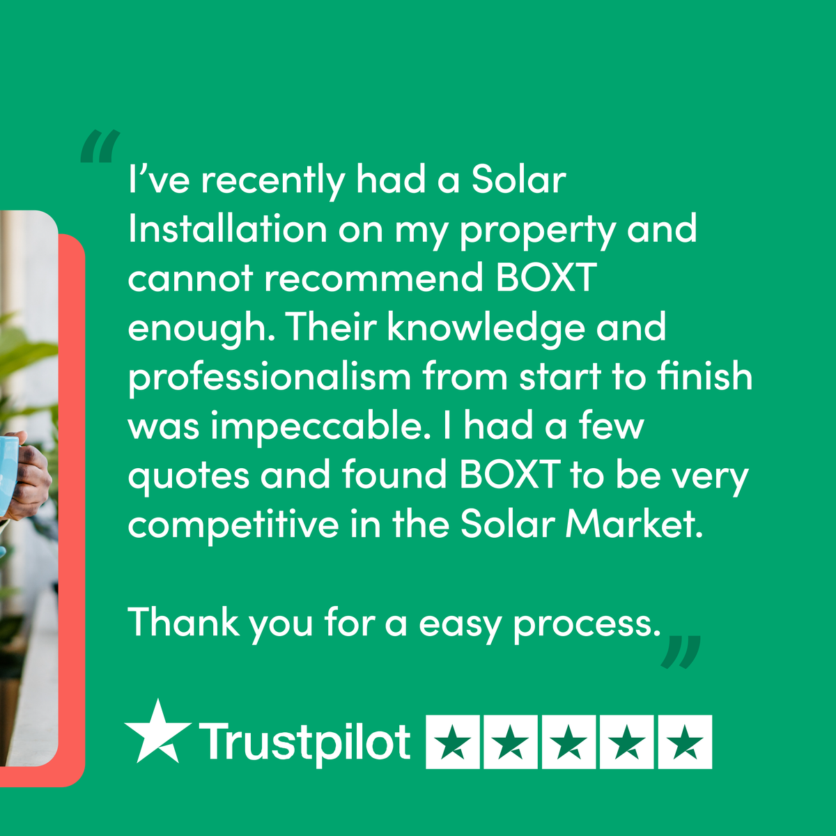 weareboxt's tweet photo. “I had a few quotes and found BOXT to be very competitive in the Solar Market.” 🌞

Review by Anthony, published on October, 2024.

To get your fixed price solar installation quote, visit https://t.co/fr8Xs5mOBl https://t.co/yHGtGfcdgc