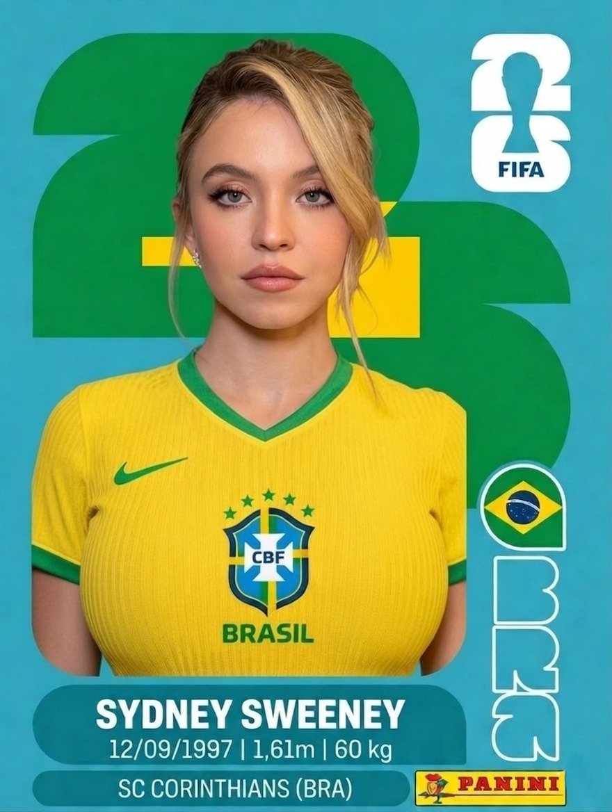 Have you ever thought about a Sydney Sweeney sticker in the World Cup album?