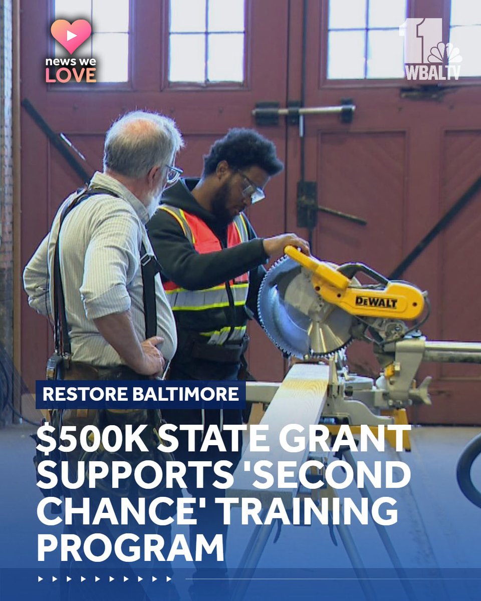 wbaltv11's tweet photo. A $500,000 state grant supports a @borailmuseum "second chance" training program. See how it will help: https://t.co/p2g3HZweAS https://t.co/IGxrvgOPco