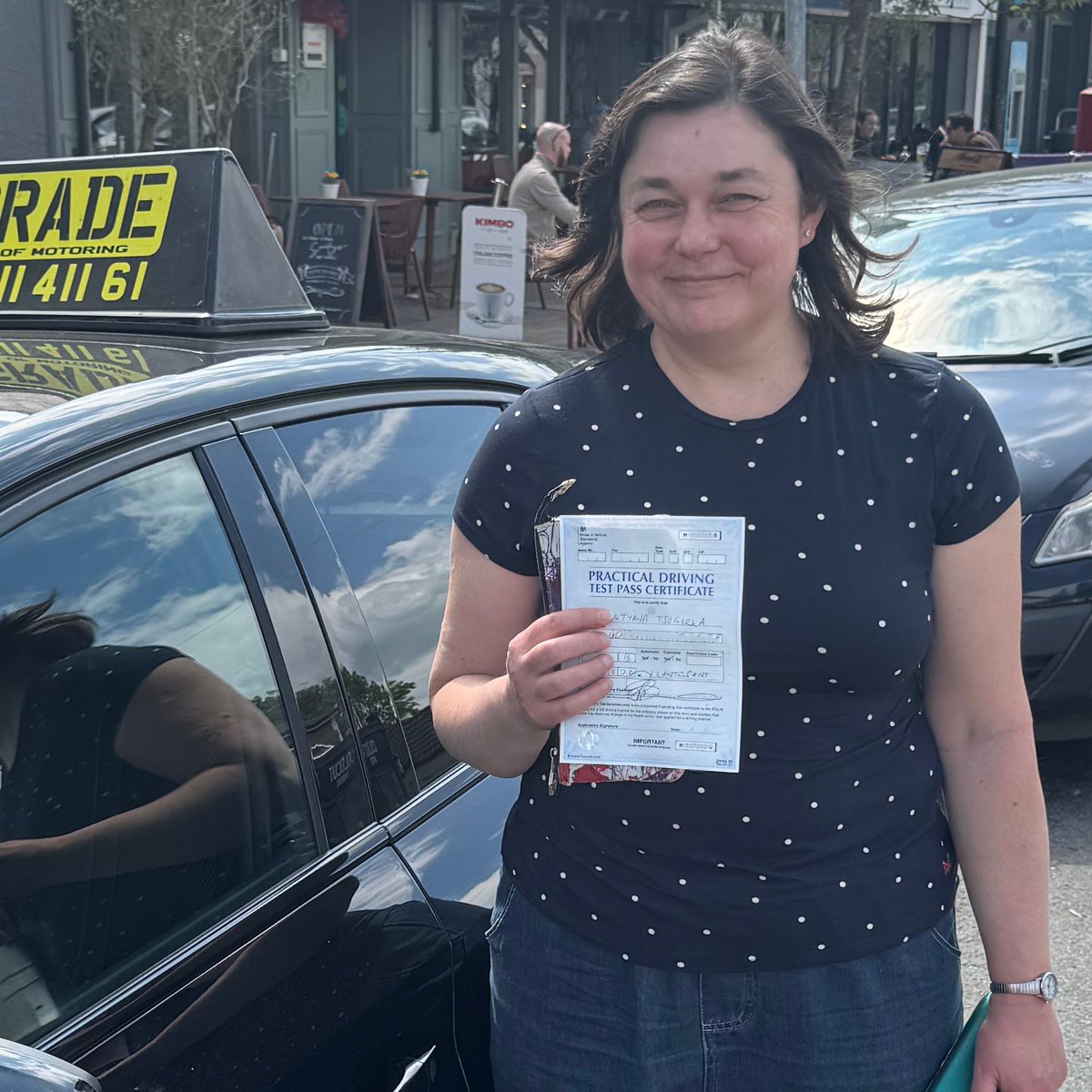 A_Grade_som's tweet photo. Congratulations to Tanya on passing her driving test 1st time at Llantrisant Test Centre this afternoon. Well done Tanya, you’ve made the grade 😀  #makingthegrade #A_Grade_som #happylicenceday #1sttimepass https://t.co/6wn8AM5eSb