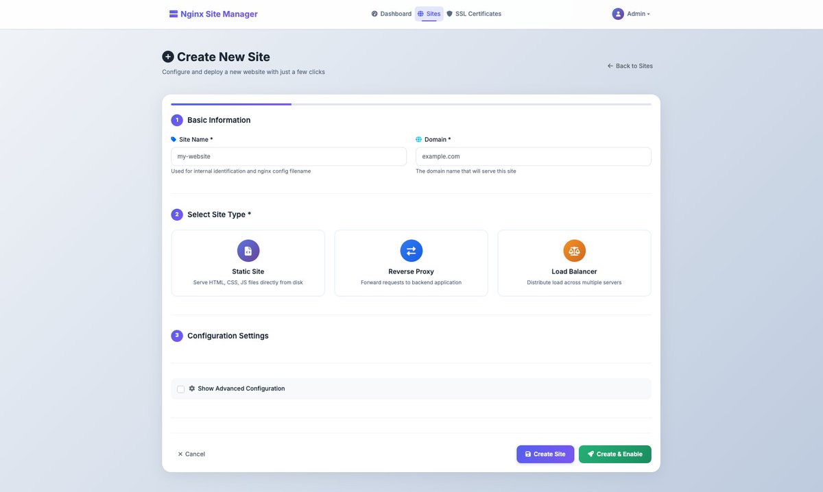 sibyog13's tweet photo. Simplifiez-vous la vie avec Nginx Site Manager
La puissance de Nginx n'est plus à prouver. Ce serveur web ultra-rapide est la colonne vertébrale de millions de sites et d'applications à travers le monde. Cependant, avouons-le : la gestion manuelle de ses configurations peut rapidement devenir fastidieuse et source d'erreurs.
https://t.co/W4HgWj9rNA