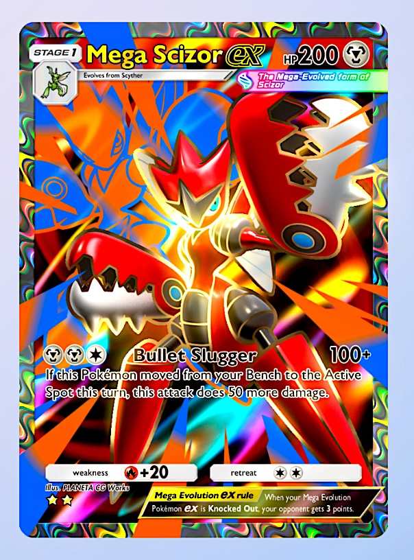 Cut it out!  I Pulled Mega Scizor ex Today!  Mega Scizor ex is a  2-Stars, Special Art Rare Metal card from the Mega Shine set in Pokmon TCG  Pocket. #