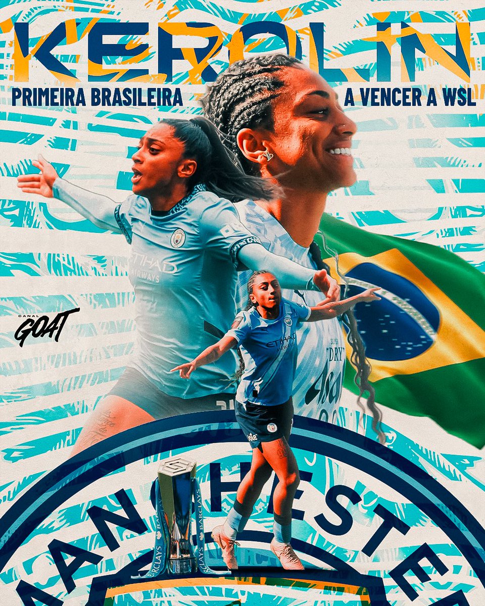 CanalGOATBR's tweet photo. A TEMPORADA É TODA DELA! Kerolin se torna a primeira brasileira a vencer a Women’s Super League! 🏴
#CanalGOAT #GOAT #ManchesterCity #WSLnoGoat #Kerolyn https://t.co/zdFf5QblRG