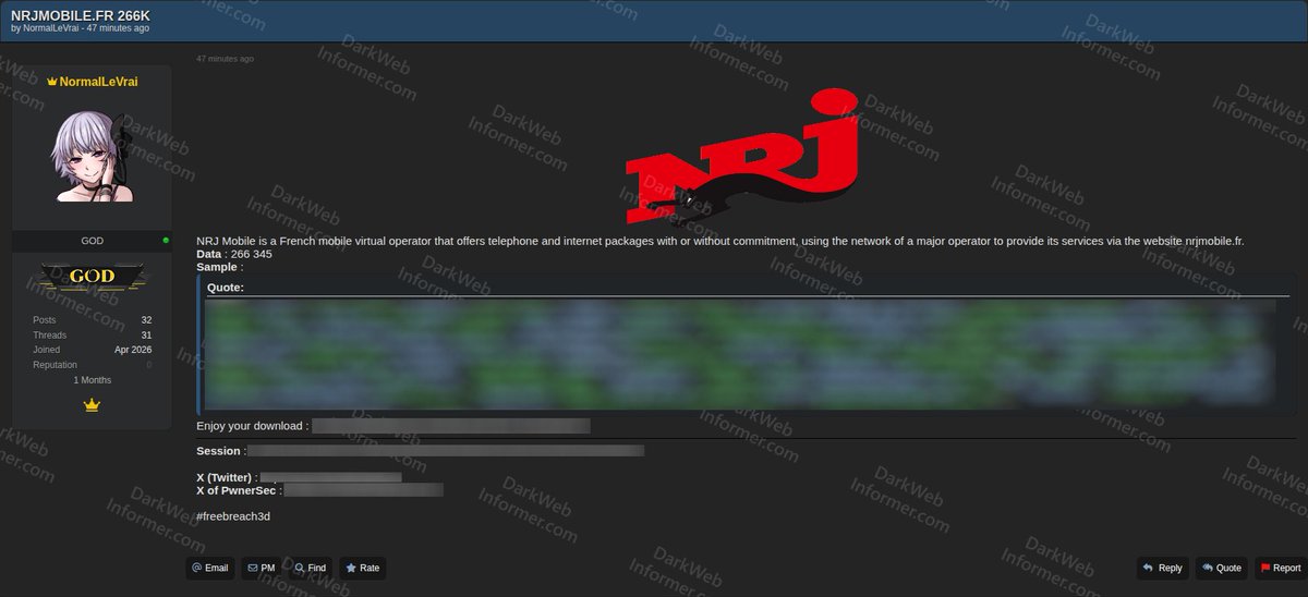 Dark Web Informer tweet media