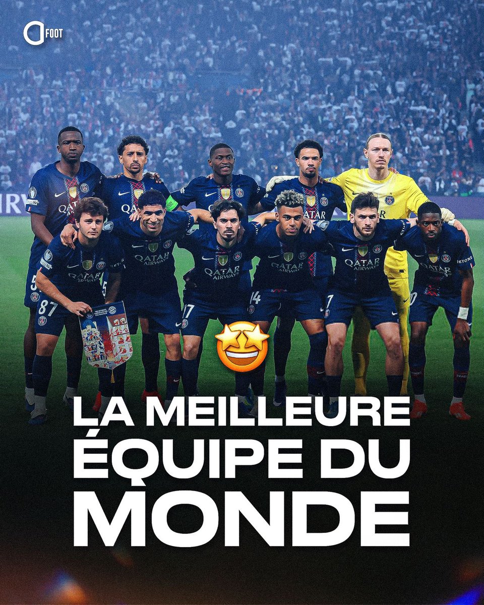 Comme depuis l’année dernière, LE PSG EST LA MEILLEURE ÉQUIPE DU MONDE ! 🤩❤️💙