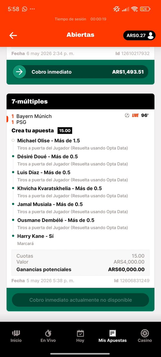 <a href="/BetWarrior_Arg/">BetWarrior Argentina</a> ponete la 10 y dame por ganada esta😭😭
Estuve demasiado cerca y soy cliente frecuente de ustedes.