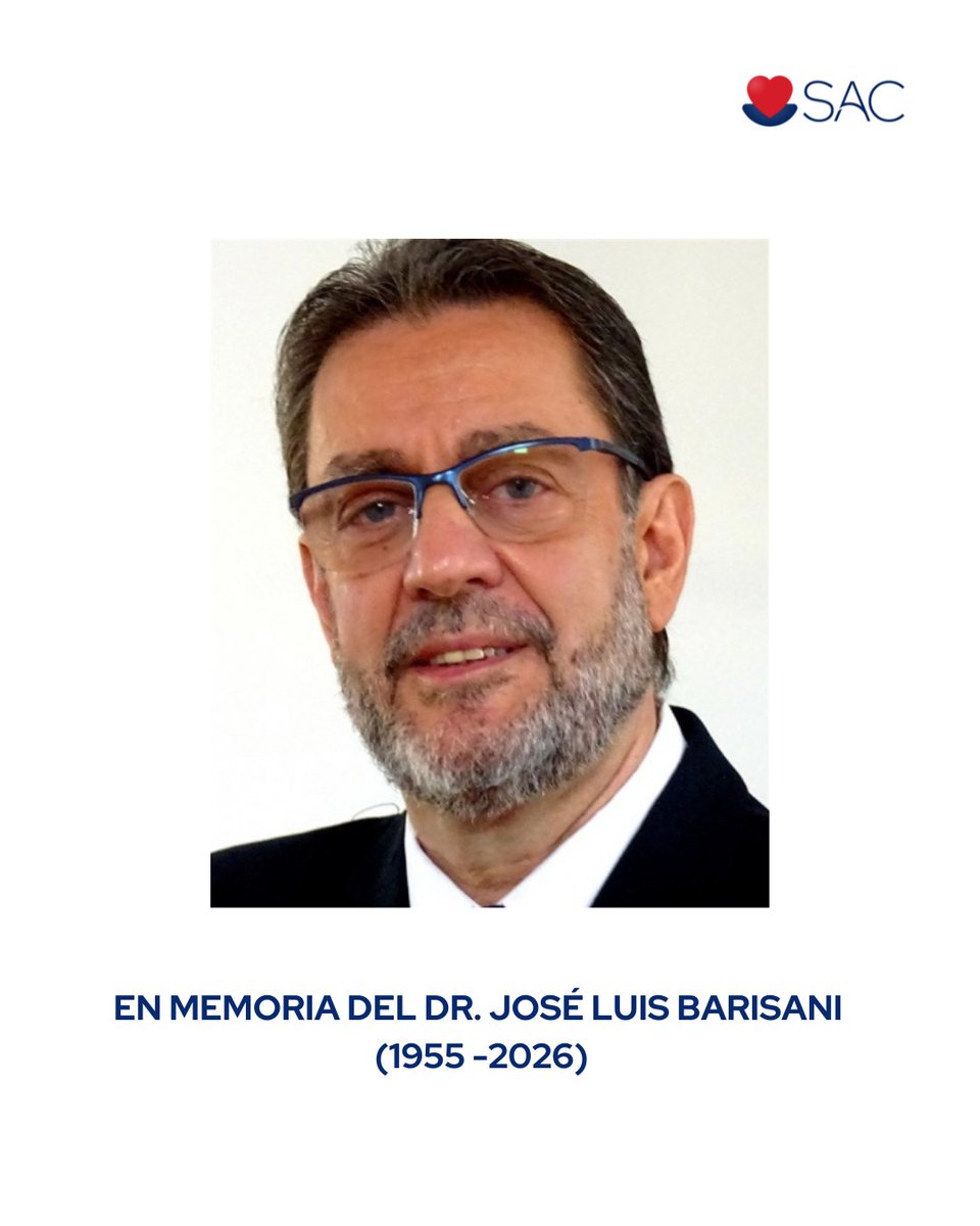 SAC_54's tweet photo. La SAC comunica con profundo dolor que acaba de dejarnos José Luis Barisani, y un vacío enorme se abre en la cardiología nacional en todo nuestro derredor. Y es que José Luis fue un protagonista esencial de las últimas décadas de nuestro quehacer, por actitud, por vocación, por presencia. Imposible pensar en simposios, congresos, jornadas, registros, controversias y libros y no verlo allí, mucho más alto que su altura, sonriente, generoso, inteligente, detallista, atento al más mínimo detalle. Trabajar con él en un escrito, en una actividad, en una clase, era sentirse seguro de que cubriría todos los flancos, que nada quedaría sin hacer, y todo en forma honesta y desinteresada. Su opinión de las cosas era siempre fundamentada y crítica. José Luis era palabra autorizada, la que cierra capítulos, en la que se puede creer. Sus aportes en el campo de la insuficiencia cardíaca (algunas de las mejores clases que hemos escuchado, editoriales, opiniones, consensos) lo hacen nombre ineludible de este capítulo de la cardiología. 
Pero, además, José Luis era amante de las cosas buenas, los buenos libros, el buen cine, la buena música, la buena comida. Compartir con él una cena intercambiando recuerdos, opiniones, chistes, era un regalo adicional e invalorable, de nuestra profesión. Y ante tantos recuerdos buenos e intensos, podemos coincidir en que no, José Luis no nos ha dejado, y nunca lo hará