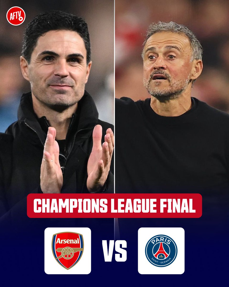 🚨 OFFICIAL: Arsenal will face PSG in the Champions League final.