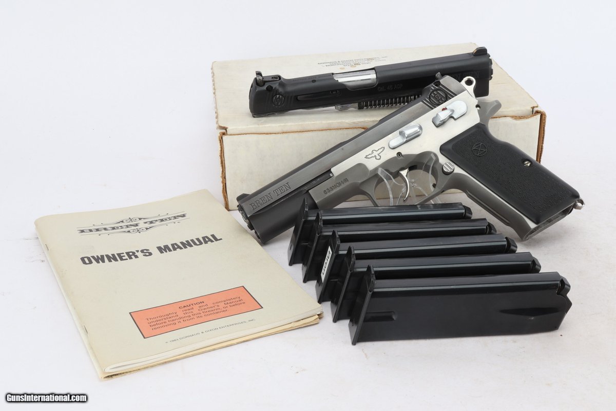 GunsInternation's tweet photo. The Bren Ten 10mm with a rare .45 conversion slide takes an already iconic pistol and adds something you don’t see often.

Let us know what you think!
https://t.co/VjLnhaiXtG

#BrenTen #10mm #45ACP #RareFirearms #GunsInternational https://t.co/wFMQrHNqeB