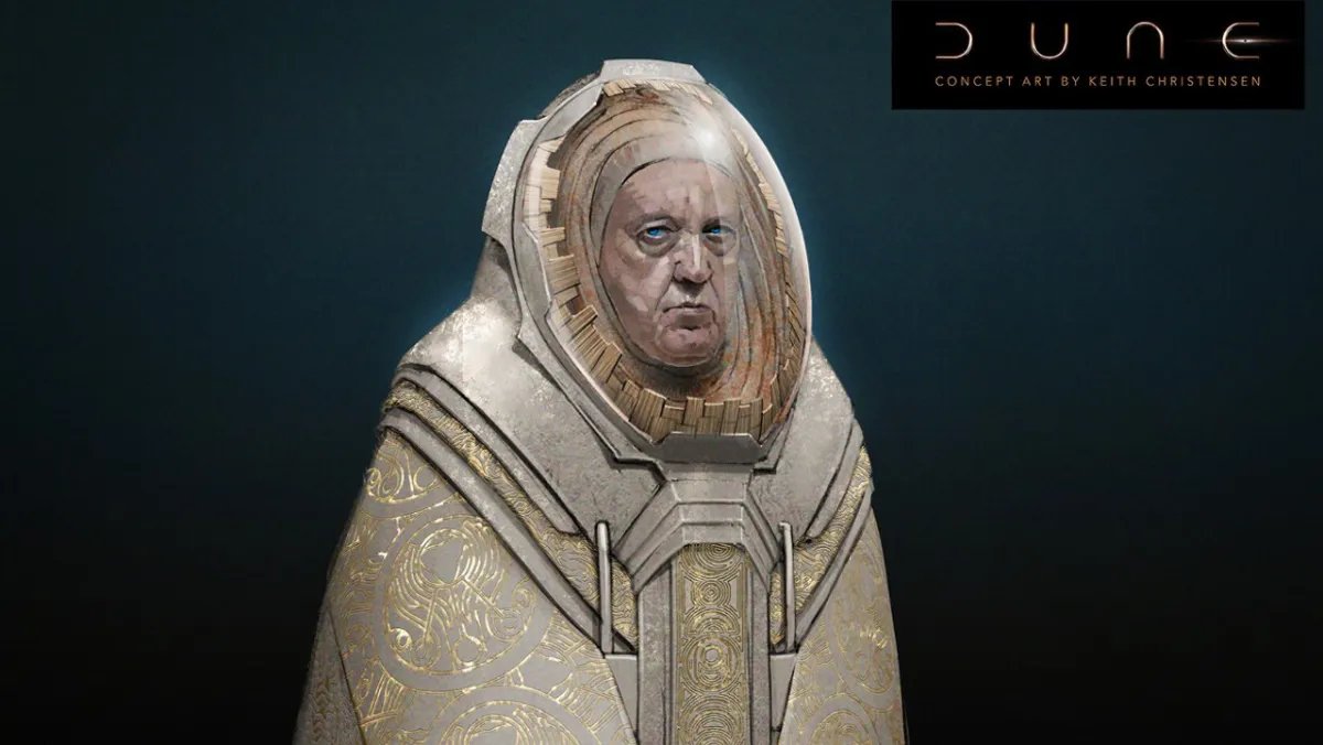 No sé si lo sabían, pero en el concept art de Dune, el spacing guild estuvo inspirado en... el Papa Francisco