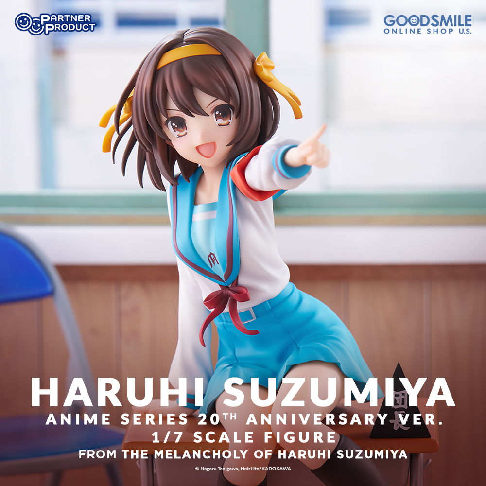 GoodSmile_US's tweet photo. Ready to turn the ordinary into the extraordinary? Honor the legacy of the one and only Haruhi Suzumiya with this beautiful 20th Anniversary scale figure from KADOKAWA. Preorder now at GOODSMILE ONLINE SHOP US!

Shop: https://t.co/4twaKZpc5k

#HaruhiSuzumiya #Goodsmile https://t.co/g5bdQ6IlHT