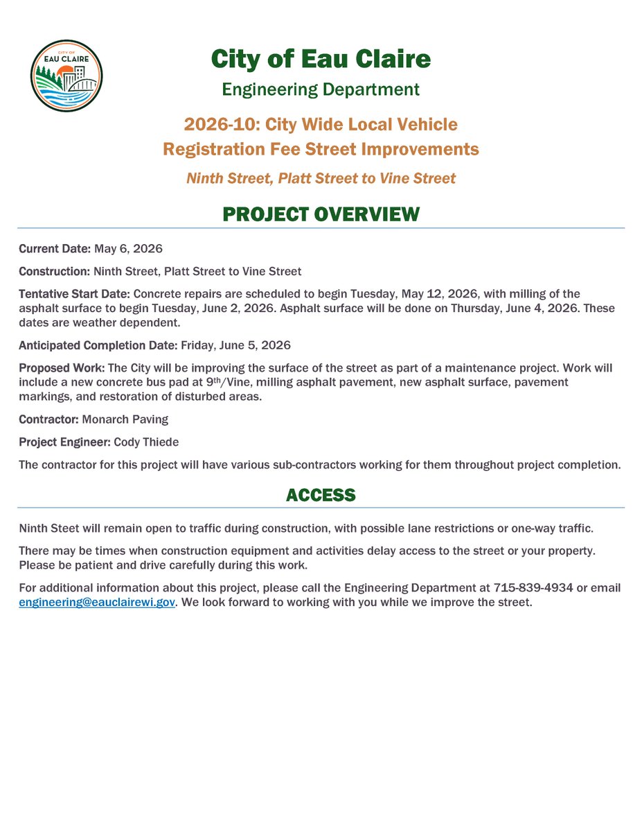 CityofECEngin's tweet photo. #CECStreetConstruction is anticipated to start next week on Tuesday, 5/12 along Uranus Avenue as well as 9th &amp; 14th Streets. https://t.co/uIdsP7fkt8 Stay up to date on  #CECStreetClosures &amp; other current construction projects happening here:  https://t.co/6frhhY10eb https://t.co/BC5iySZMbW