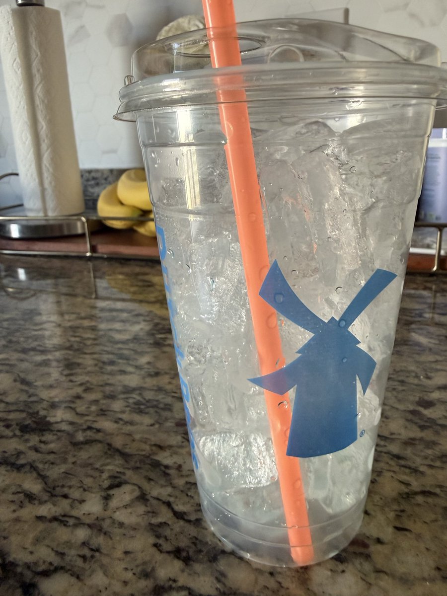 DevonJD's tweet photo. @DutchBros for the price of your drinks, this is too much ice https://t.co/90SACVnqeN
