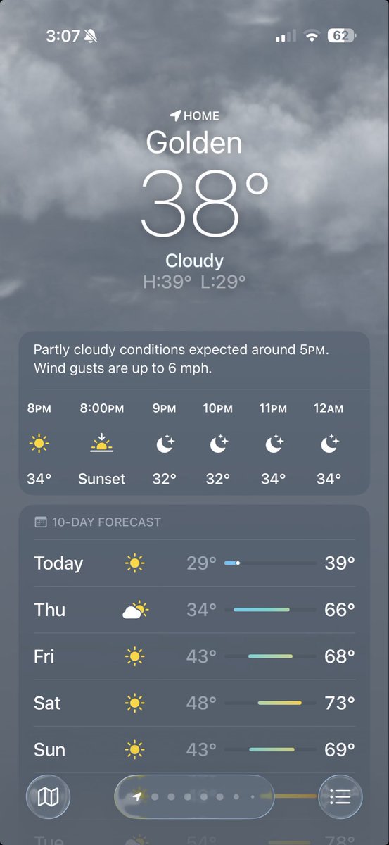 SheaSstine's tweet photo. @BianchiWeather So I can trust this overnight low in golden? Debating whether to cover the garden tonight. Appreciate your coverage, Chris!!! https://t.co/ojfQmvxTlV