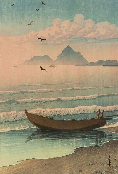 marysia_cc's tweet photo. Kawase Hasui 
Boshu Kamo River, 1934 https://t.co/p18lW8hJqm