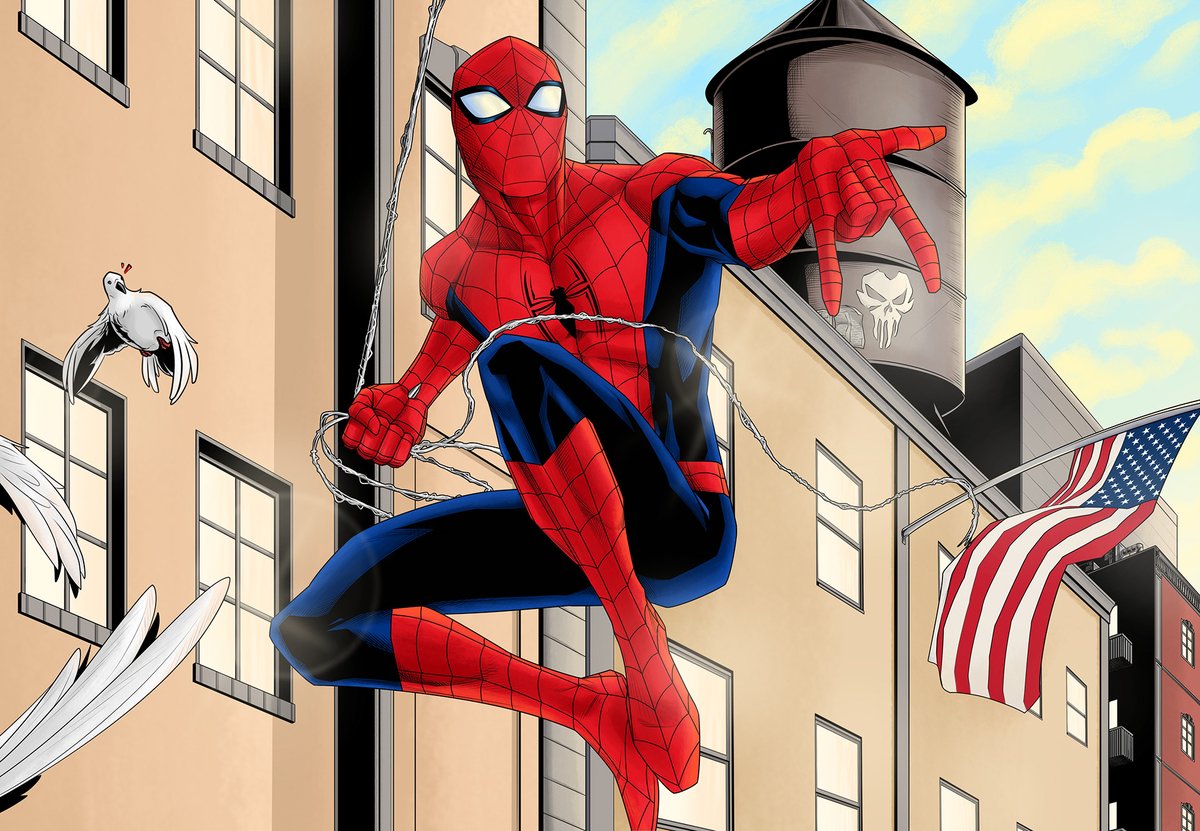 AiriCreative's tweet photo. @Sarah_Draws8 Your friendly Neighbourhood Spider Man 🕷️. Do support my delicious art😋 https://t.co/aCrHYs5d3V