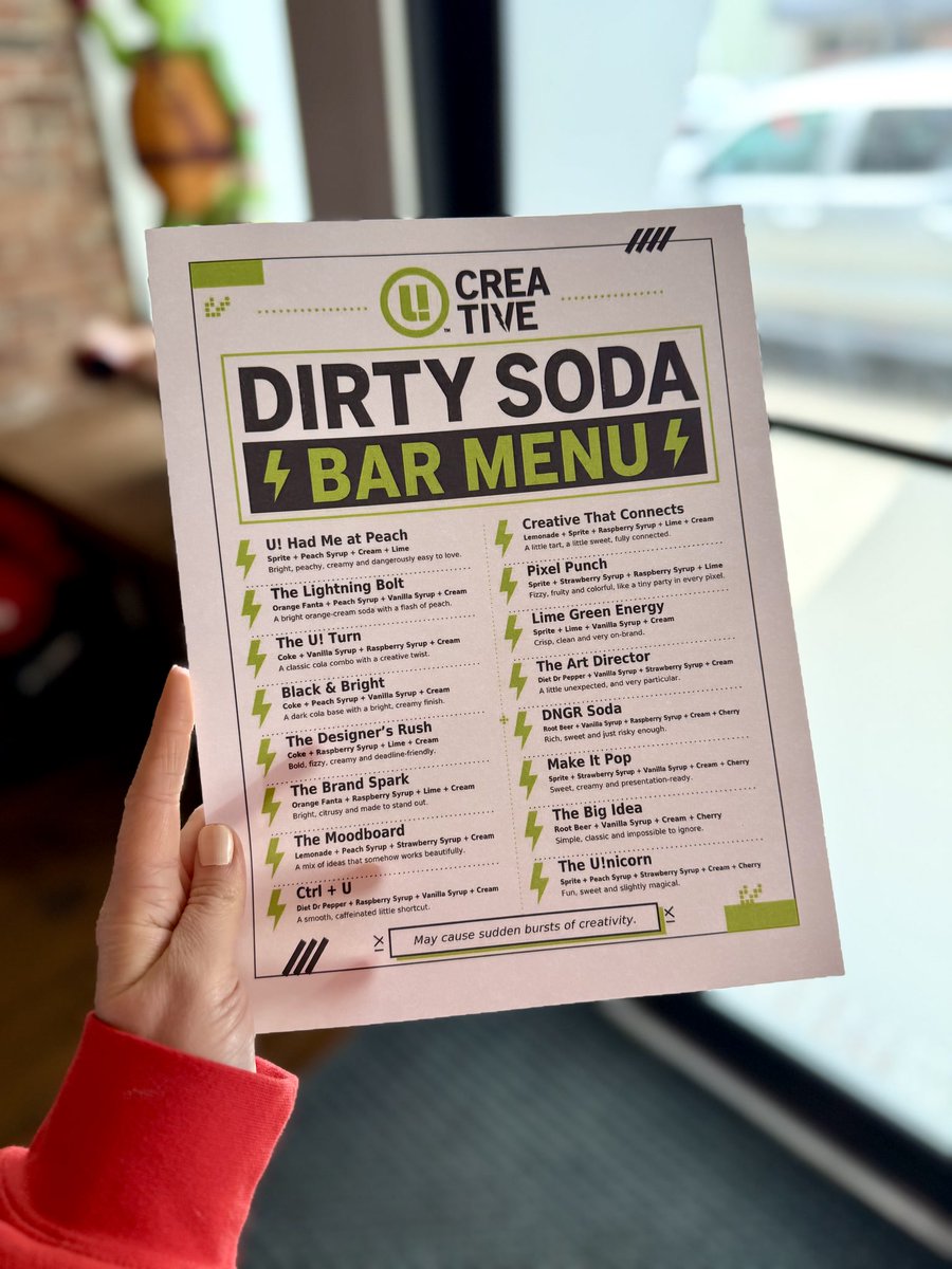 U_creative's tweet photo. Spicin' up this year's U! Cookout with the addition of a custom Dirty Soda Bar 🥤🥛 Shoutout to our Grill-Master, Krystan, for some solid burgers &amp; brats 🍔🌭 and our Dirty Soda Mixologist, Lisa, for mixing up some tasty sippable magic! 🍸 https://t.co/RRmOyEKhEV