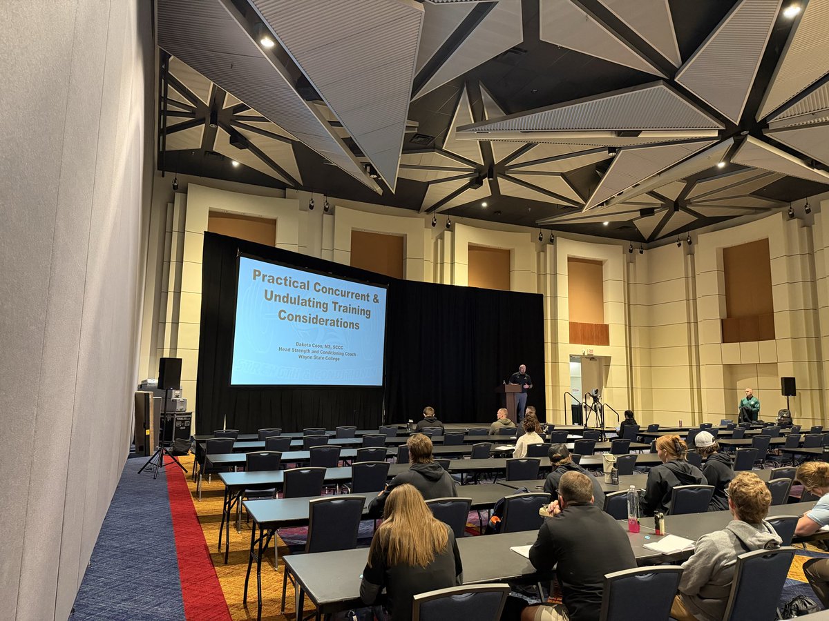 wscstrength's tweet photo. Coach Coon Presenting on Conjugate and Concurrent Training Considerations!! 
Thanks for opportunity! @CSCCaofficial https://t.co/Ogl1Pv38Qf