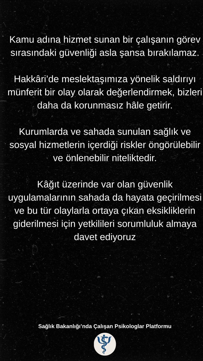 Sağlık Bakanlığında Çalışan Psikologlar Platformu (@sglkbknpsklari) on Twitter photo 