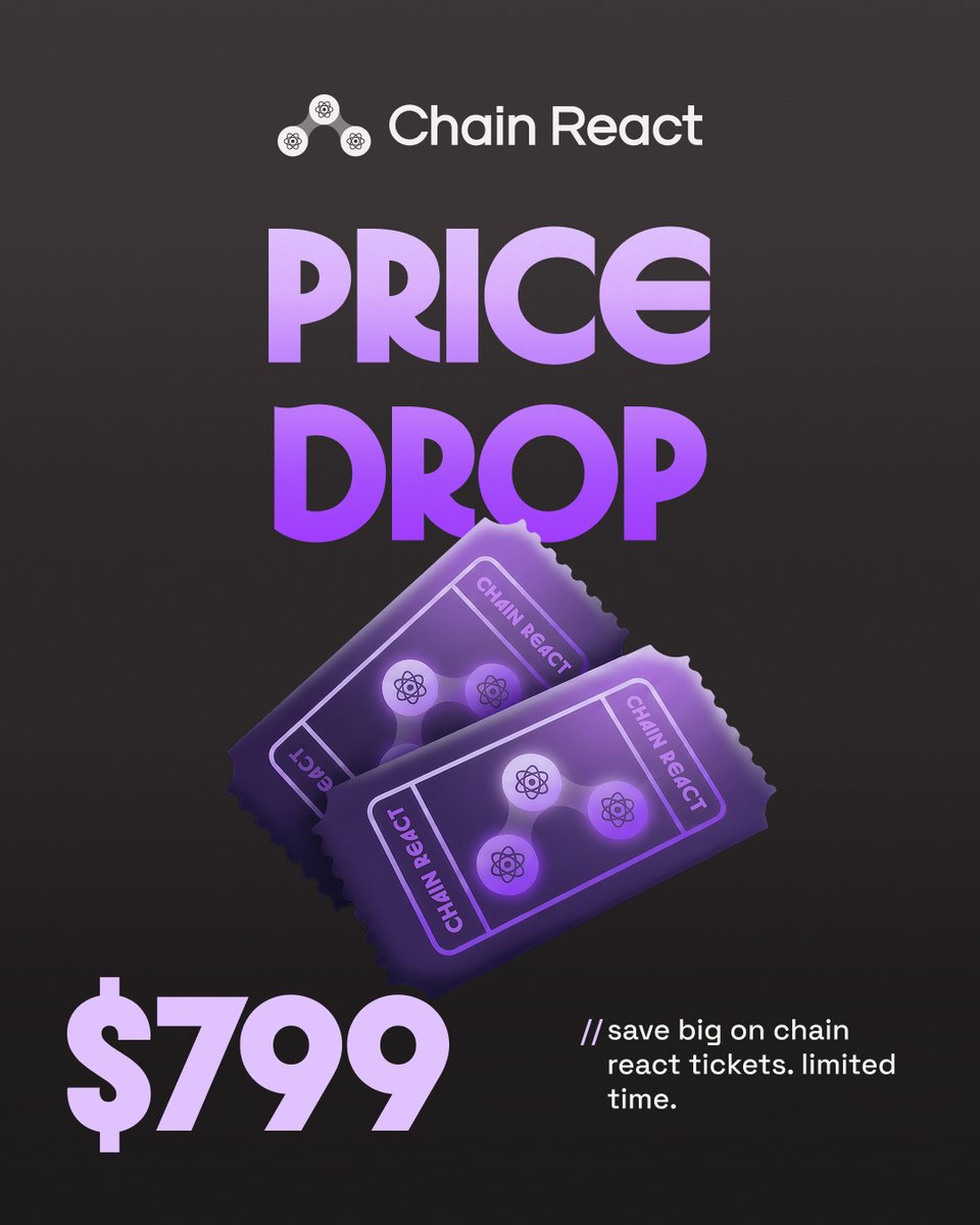 Chain React (July 30–31, 2026) tweet media