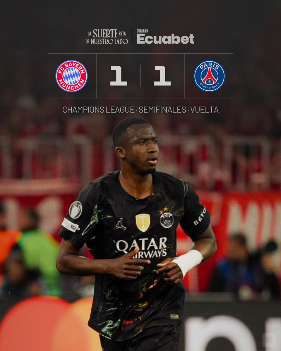 MrOFFSIDER's tweet photo. ¡HISTORIA PURA!
Con Willian Pacho como titular y figura, el PSG clasificó a la Final de la Champions tras una serie legendaria contra el Bayern. Tendremos campeón ecuatoriano. Qué suerte tenemos de estar vivos y compartir estos momentos. https://t.co/cRfvsngcWJ