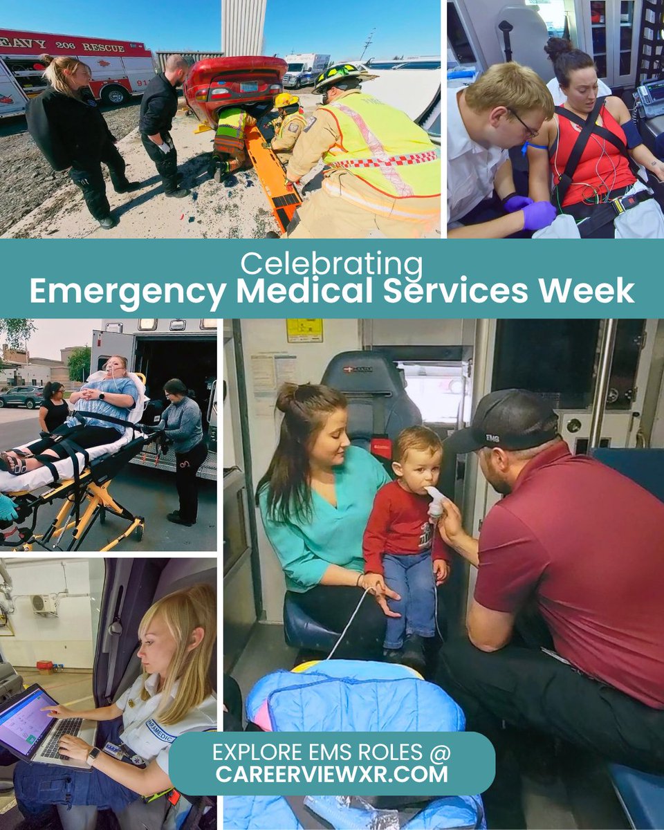 CareerViewXR's tweet photo. #EMTs & #Paramedics are ready to provide emergency care around the clock! 🚑⏰ This #EMSWeek, we celebrate the pros that show up to help when it matters most.
CVXR can help students see the impact they can have in #EMS & #FirstResponder roles: https://t.co/Sqe10fr2xd
#Education https://t.co/cMQ1PH25WO