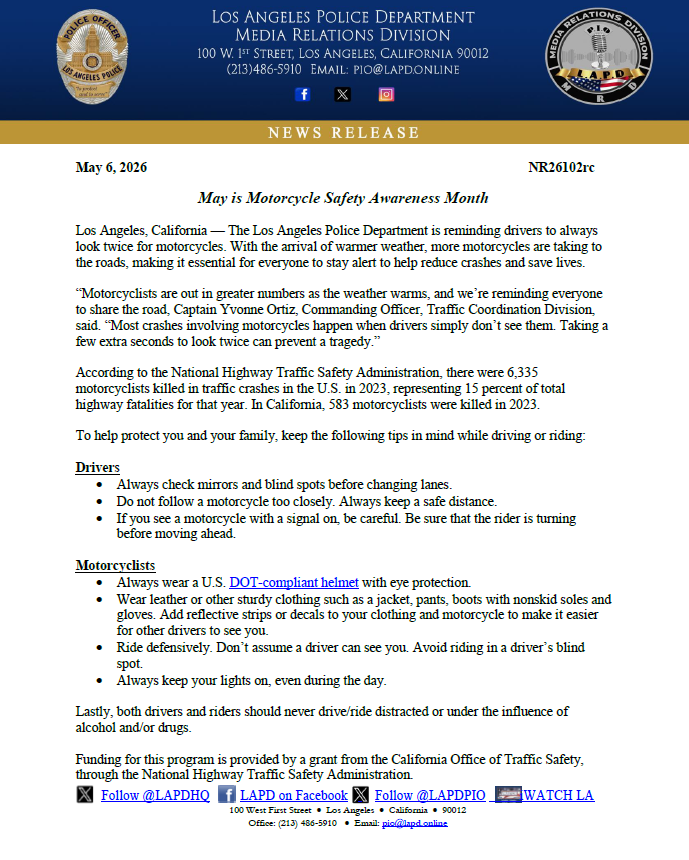 LAPD PIO tweet media