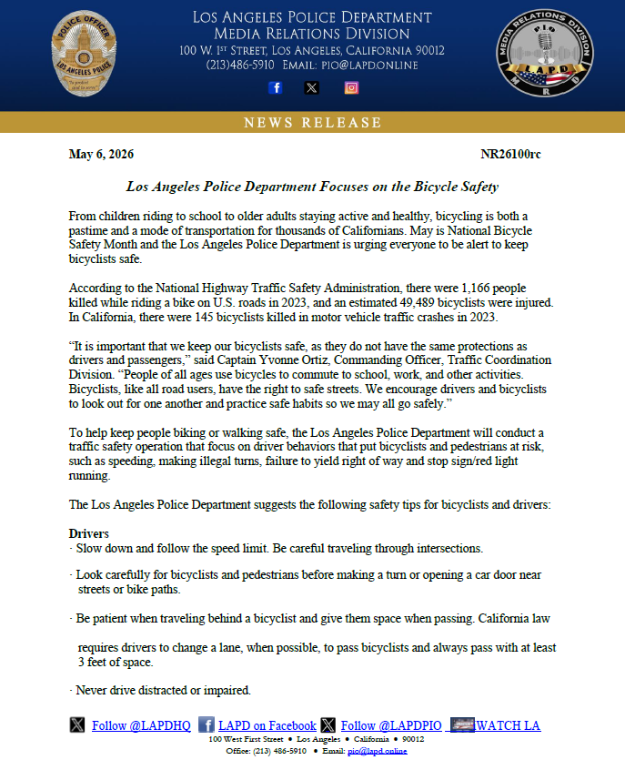 LAPD PIO tweet media