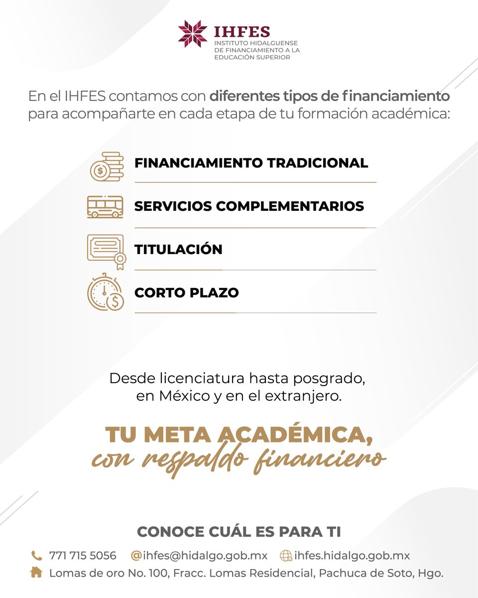 UTTT_MX's tweet photo. No todos los estudiantes necesitan lo mismo.
Por eso contamos con distintas opciones de financiamiento para cada etapa.
📞 771 715 5056
@ihfes_ https://t.co/e4sy00BFmY