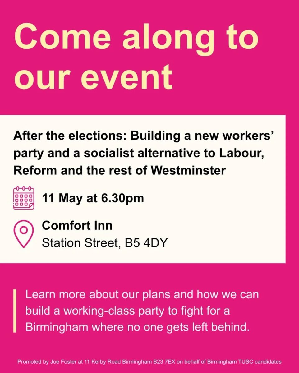 Birmingham Trade Unionist and Socialist Coalition tweet media