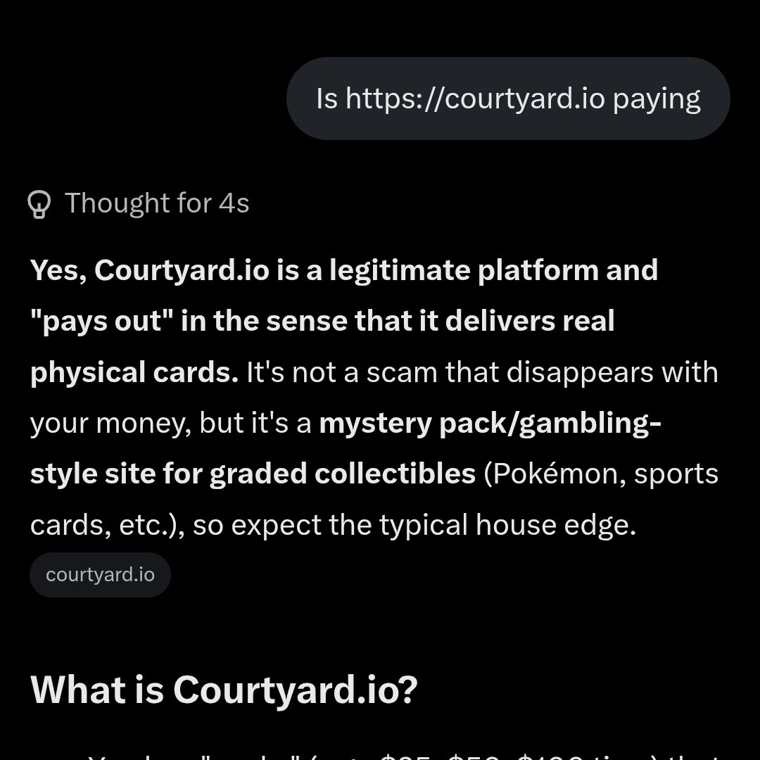 bashorunedward's tweet photo. 🪂How to earn free $25 to $100 easily on Courtyard!

✔️No KYC needed

How to get Started?
✨️Step 1.
➡️Click on; https://t.co/fPC0gBoKHy
➡️Sign up with your gmail account

✨️Step 2.
How to Earn points?
1️⃣Roll the dice daily "for up to 1,000 points"
■stack up points daily

2️⃣Refer
■You will earn 1,000 points per referal
➡️Hint;If you have many gmail you can easily do self referer and earn max. points, You do not need to be an influencer to eaen most from this.

✨️Step 3.
➡️Goto Packs > Pokémon > Pokémon Starter Pack

✨️Step 4.
How to Withdraw?
🈁️Payment Method: Courtyard Points
●open your pack
●Sell the card
●Transfer USDC to your wallet
●You can now withdraw to your external evm wallet.

Disclaimer; This is not a paid promotion