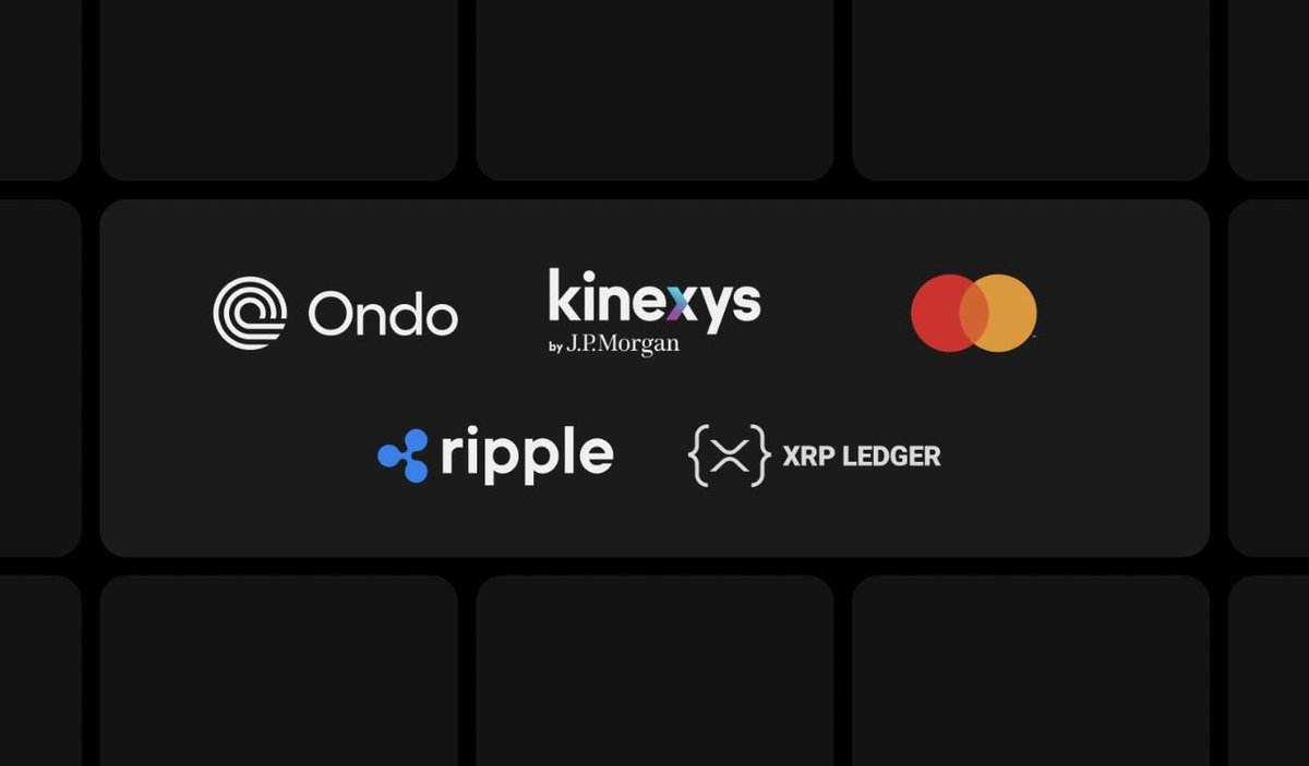 BREAKING: <a href="/OndoFinance/">Ondo Finance</a> just completed a landmark transaction with Mastercard, JPMorgan’s Kinexys, and <a href="/Ripple/">Ripple</a>

connecting public blockchain rails with interbank settlement

24/7 global markets are coming

bullish on RWAs
